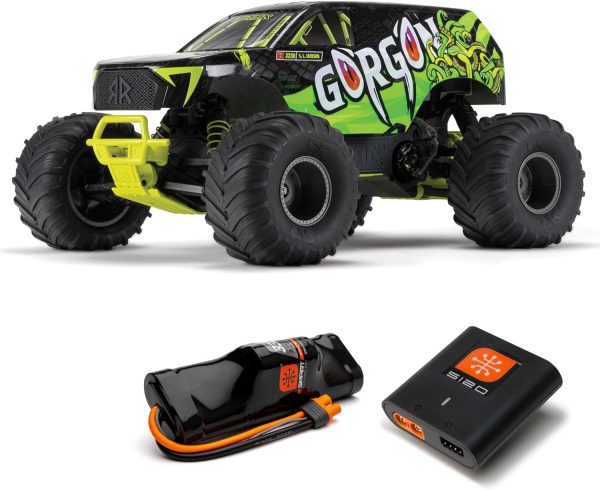 ARRMA RC Truck Gorgon 2 Wheel Drive MT1/10 RTR (Ready-to-Run with Battery and Charger Included) Smart 3300 7C S120 USB Yellow ARA3230ST1 - Image 2