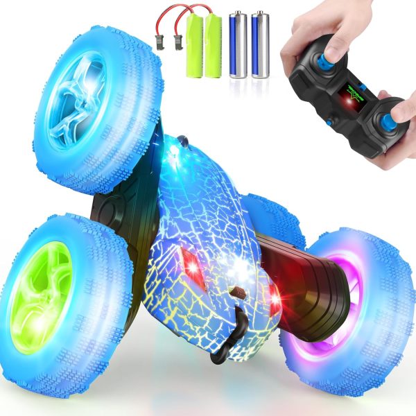 Remote Control Car, RC Cars Toys, 2.4GHz 4WD Fast RC Cars with Double Sided 360° Rotation Kids Toys Monster Truck Toys for Girls RC Truck Toy Cars for Boys - Image 2