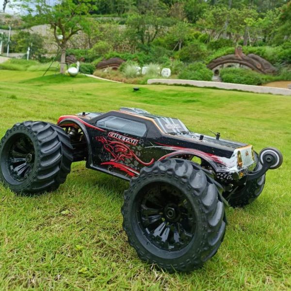 JLB Racing Cheetah 1:10 Scale RC Car Truck, 80+ KM/H High Speed RTR RC Truck, 2.4GHZ Radio Controlled Electric RC Car, 4WD 4x4 Off Road Monster Truck for Adults, IPX7 Waterproof Racing Vehicle Truck - Image 2