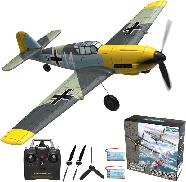 RC Plane 4 Channel Remote Control Airplane - Ready to Fly BF-109 RC Airplane for Beginners Adult with Xpilot Stabilization System & One Key Aerobatic - Image 2