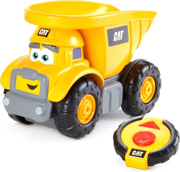 CAT Construction Toys, Junior Crew Lil' Movers Remote Control Truck, RC Car + Dump Truck, Working Headlights, with Child Friendly Controller - Image 2