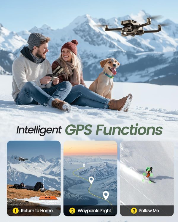 Holy Stone HS720G GPS Drones with Camera for Adults 4K FAA, 2-Axis Gimbal, Built-in Remote ID, 120°FOV, Brushless Motor, 5G WiFi Transmission, Smart Return Home, Professional FPV Drone for Beginner - Image 5