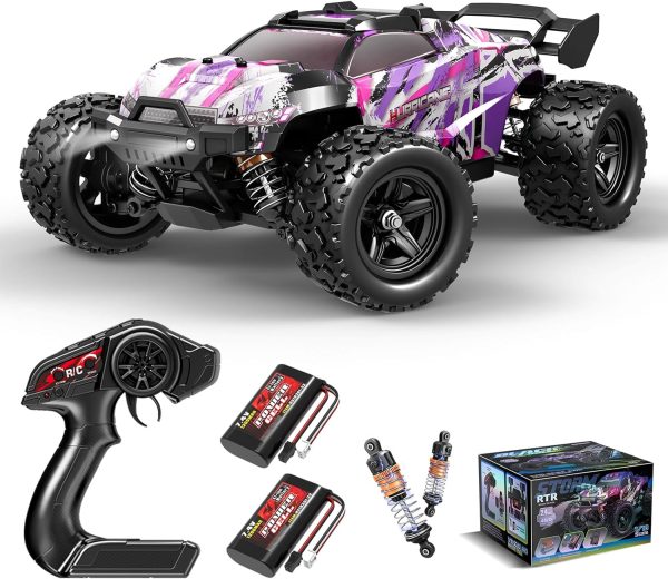 Pink Remote Control Car for Girls, 1:18 Fast rc Cars for Girls with 40+ KM/H 4WD Off-Road rc Truck, Includes 2 Rechargeable Batteries, 8 9 10 11 12 13 Year Old Girl Gifts - Image 2