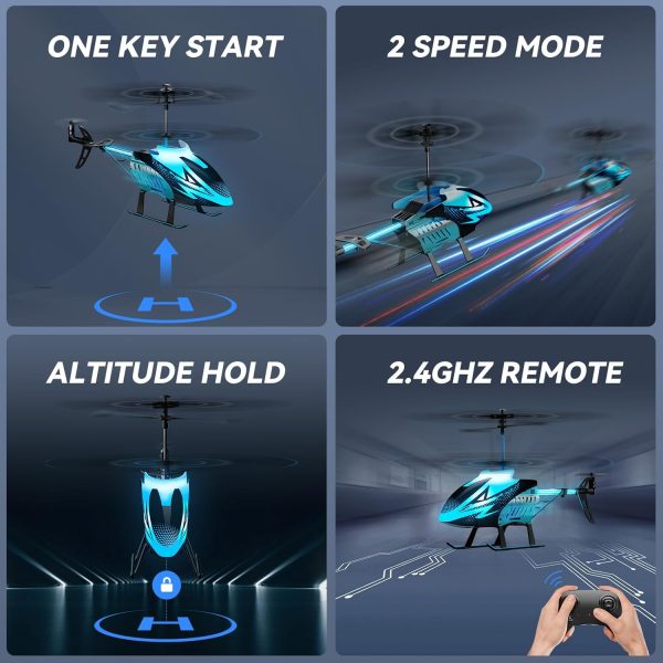 RC Helicopters Big Remote Control Helicopter for Kids Adults with 7+1 LED Light Modes, 30Mins Flight, Upgraded Altitude Hold,3.5 Channel, Easy Remote Helicopter Toys for Beginners Boys Girls - Image 5