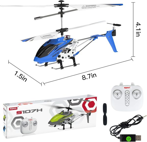 Cheerwing Remote Control Helicopter,SYMA S107H Mini RC Helicopter with Gyro,Altitude Hold, One Key Take Off/Landing for Adults Kids(Blue) - Image 8