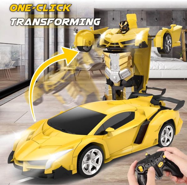 Transform Remote Control Car Toy for Kids 4 5 6 7 8, Remote Control Car for Boys 4-7, Transform Cars for Boys 4-6, Toy Car 5 Year Old Boy, Toys for 3 4 5 6 7 8 9 10 11 12 Years Old Boy - Image 4