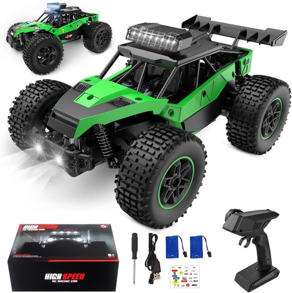 1:20 Scale Remote Control High Speed All Terrain Electric Toy Car, 30 Km/h, LED Headlights, Rechargeable Battery, Gift for Kids and Adults - Image 2