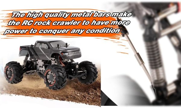 GoolRC 2098B RC Car for Kids and Adults, 1/24 Scale 2.4GHz Remote Control Car, 4WD 4WS Devastator Rock Crawler with Double Servo Off-Road RC Electric Toy Car RTR - Image 7