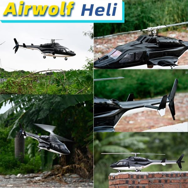 Flywing Airwolf V2 FW450 6CH Scale RC Helicopter RTF H1 Flight Control FLYWING GPS Scale Helicopter Airwolf Aircraft Simulation (RTF Version) One Key Return Brushless Motor 450 Size - Image 4