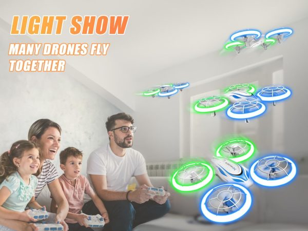 S60 Drones for Kids, Mini Drone with LED Lights for Beginners, RC Quadcopter with Altitude Hold and Headless Mode, Full Propeller Protect, 3D Flips, 2 Batteries, Toys Gifts for Boys Girls - Image 8