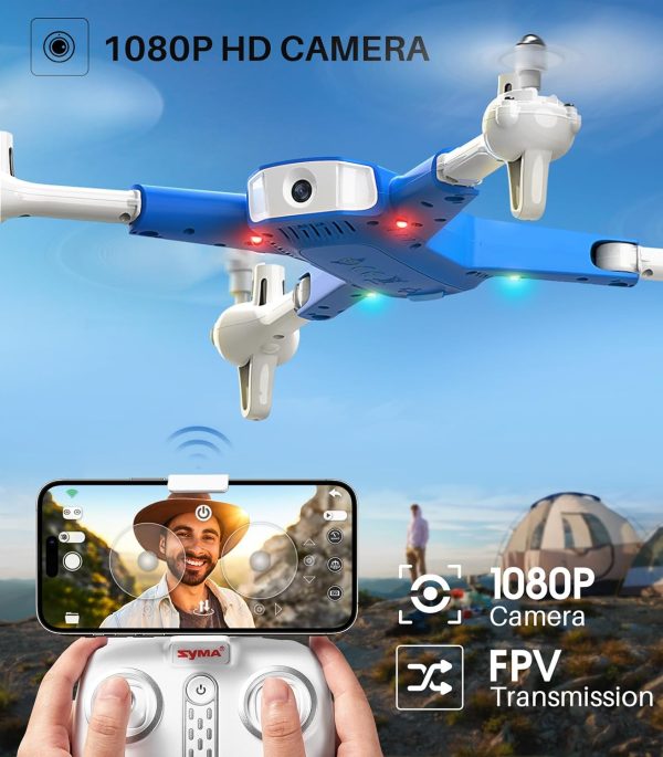 SYMA Drone with Camera for Adults Kids,1080P FPV Camera RC Quadcopter with Altitude Hold, One Key Start, 3D Flips, 2 Batteries Remote Control Helicopter Flying Toys Gifts for Boys Girls - Image 3