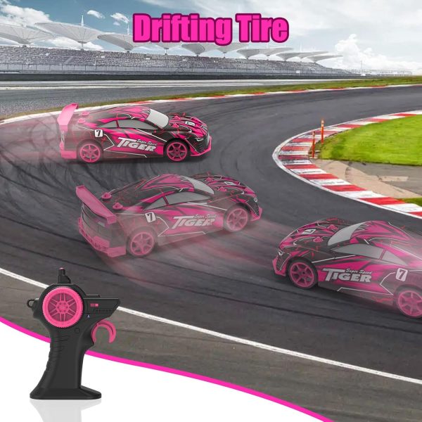 Kids RC Drifting Car,1:24 Scale 2.4Ghz High Speed Remote Control Racing Car,2024 Toys Gifts for 6 7 8 9 10 11 12 Year Old Boys Girls,Children Cool Christmas Birthday Gifts Presents with Lights - Image 5