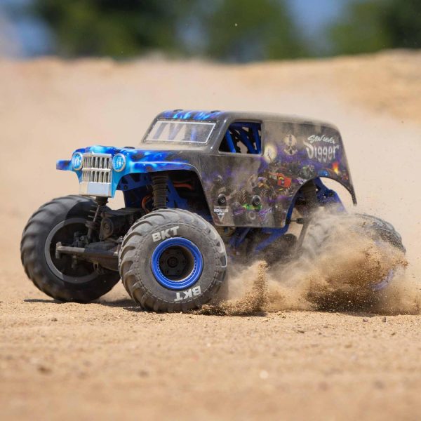 Losi 1/18 Mini LMT Son Uva Digger 2S 4X4 RTR Brushed Monster Truck Battery & Charger Included Blue LOS01026T2 - Image 6