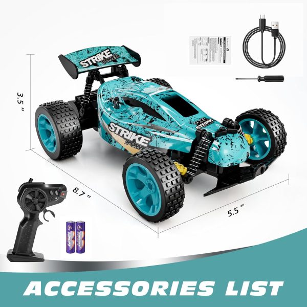 Tecnock RC Car Remote Control Car for Kids, 1:18 Scale 20 KM/H 2WD Offroad Buggy, 2.4GHz RC Racing Car with 50-Min Playtime, Toys Gifts for Boys & Girls - Image 8