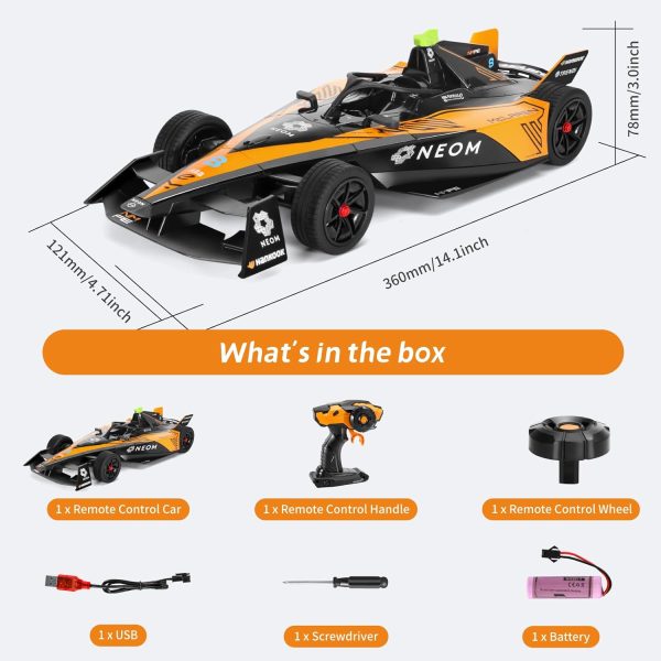 MIEBELY Remote Control Car - 1/14 Scale Authentic Licensed McLaren NEOM Formula Rc Race Car,2.4GHz 3.7V 500 mAh Car Toys, Racing Hobby Car Model Ideal Gifts for Adults Kids Boys Girls - Image 6