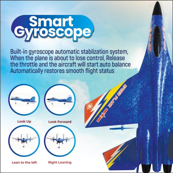 RC Plane 2.4Ghz Remote Control RTF Jet- 2 Channel Su-27 Anti-Fall Aircraft - Easy to Fly Glider with Gyro Stabilization Suitable for Beginners Kids & Adults - Image 5