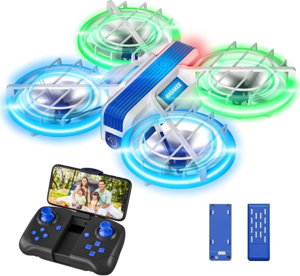 Drone with Camera 1080P HD FPV for Kids and Adults,Hobby RC Quadccopter for Beginners with Bright LED Light,Propeller Full Protect,2PCS Batteries,Kids Toy Easy to Play,M1S Drone - Image 2