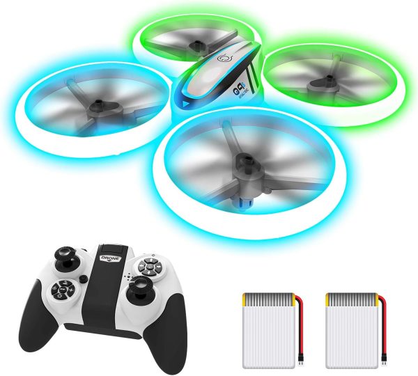 Q9s Drones for Kids,RC Drone with Altitude Hold and Headless Mode,Quadcopter with Blue&Green Light,Propeller Full Protect,2 Batteries and Remote Control,Easy to fly Kids Gifts Toys for Boys and Girls - Image 2