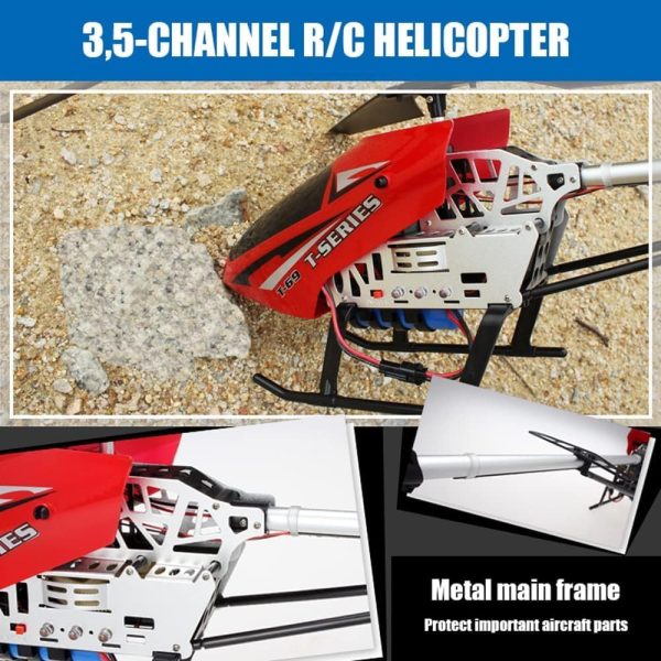 Large Fall Resistant Rc Helicopter 3.5 Channels Remote Control Helicopter Toys Gift with LED Light Night - Image 6