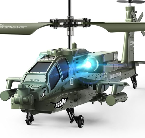 SYMA RC Helicopter, 2.4GHz Remote Control Helicopter with LED Lights & Altitude Hold, Army Helicopter Toy Ideal Gift for Kids Beginners - Image 2