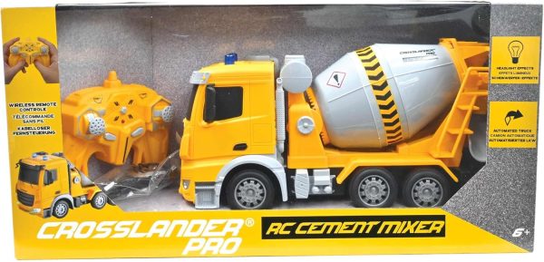 Lexibook, Crosslander® pro RC Concrete Mixer, Remote Controlled Truck Mixer, Light Effects, 360° Rotating Tank, Rechargeable, RCP15 - Image 7