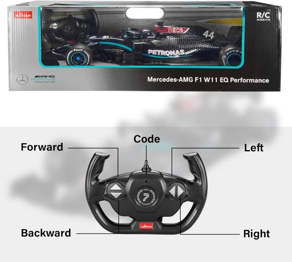 RASTAR RC Car 1/12 Scale 2.4Ghz Mercedes-AMG F1 W11 EQ Performance Officially Licensed RC Series Radio Remote Control Car - Image 5