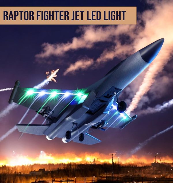 F222 CH RC Airplane, F-22 Plane Ready to Fly, 2.4GHz Remote Control, Easy to Fly RC Glider for Kids & Beginners Fighter Jet,2.4GHz 6-axis Gyro Stabilizer RTF Hobby Glider Aircraft Plane Easy to Fly - Image 4