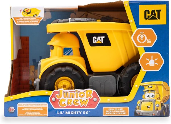 CAT Construction Toys, Junior Crew Lil' Movers Remote Control Truck, RC Car + Dump Truck, Working Headlights, with Child Friendly Controller - Image 8