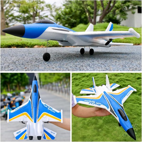 Fistone RC Plane, Remote Control Airplanes, 2.4 Ghz RC Glider with Dual-Motor and LED Lights, F-22 Raptor Fighter Jet with Smart Gyroscope System, Easy to Fly RC Fighter for Beginner Kids Adults - Image 8