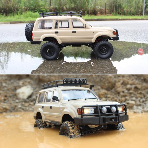 Remote Control Truck for LC80 Model, Rc Truck 4WD SUV RC Rock Crawler 4x4 Off Road Vehicle Car with Snorkel Hood&Luggage Rack Kids Hobby Toy RC Crawler - Image 3