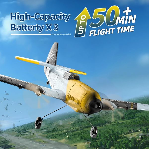 RC Plane 3 Channel BF-1092.4GHz 6-axis Gyro Stabilizer RTF Glider with 3 Batteries,Suitable for Adults & Kids Learning to Fly,Easy to Fly,Z61 - Image 3