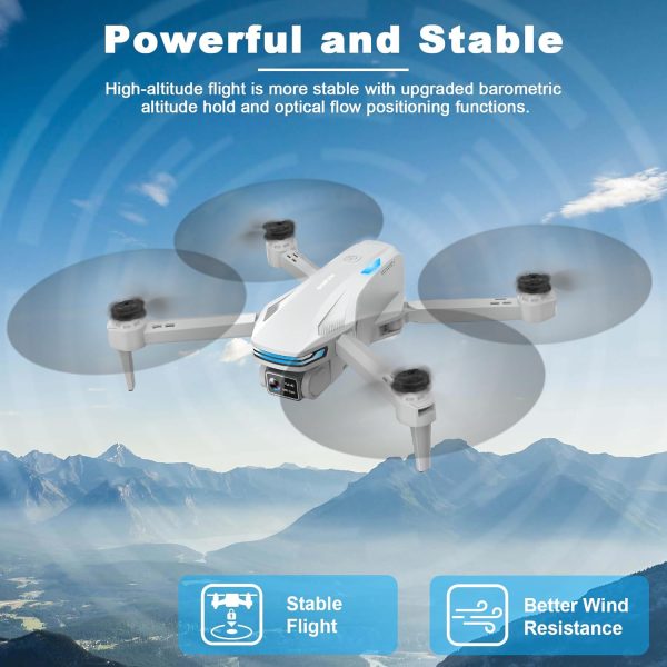 Drone with Camera for Adults, 1080P FPV Drones for Beginners with Upgrade Altitude Hold, Voice Control, Gestures Selfie, 90° Adjustable Lens, 3D Flips, 2 Batteries - Image 5