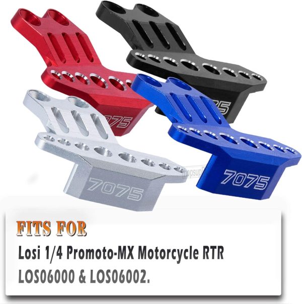 7075-T6 Aluminum Chain Guard Protector Upgrades Part for Losi 1/4 Promoto MX Motorcycle Dirt Bike RTR FXR LOS06000 LOS06002,Alloy Chain Guard Protector Hops Up,Blue - Image 3