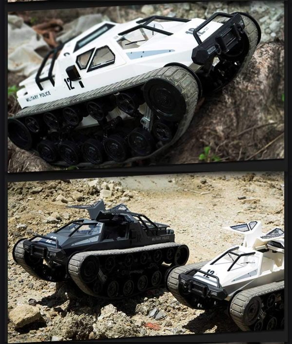 Remote Control Crawler, 1:12 Scale Off-Road Tank, 2.4Ghz Radio RC Car, 4WD High Speed All Terrain RC Truck for Kids & Adult(Black) - Image 7