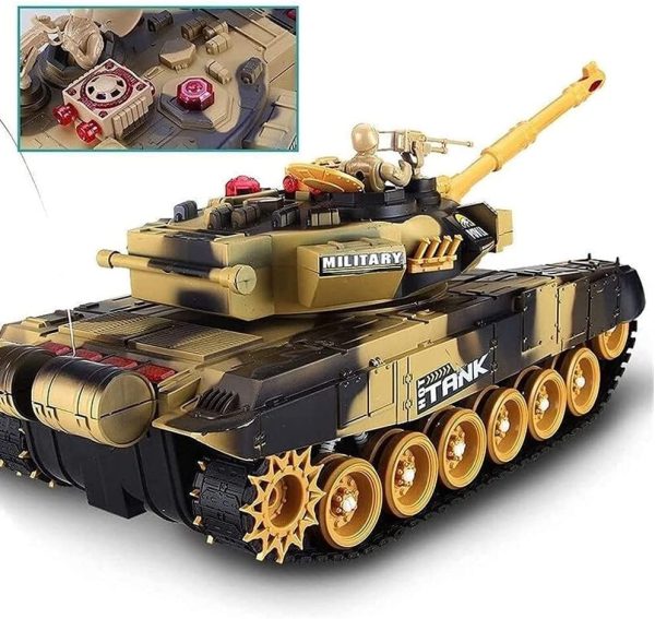 Large Radio Remote Control Army Armored Car Crawler Off-Road Charging Military Truck RC Cars Realistic Sounds & Lights Panzer Tank Toy for Kids & Adults Gift - Image 6