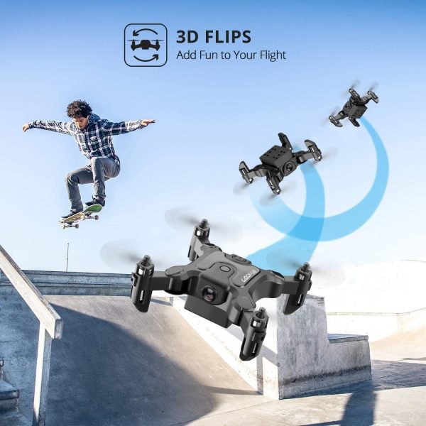 Foldable Mini Drone for Kids Toys,V2 Nano Pocket RC Quadcopter for Beginners Gift,with 3 Batteries,Altitude Hold, Headless Mode,3D Flips, One Key Return,3 Speed Modes,Easy Fly - Image 7