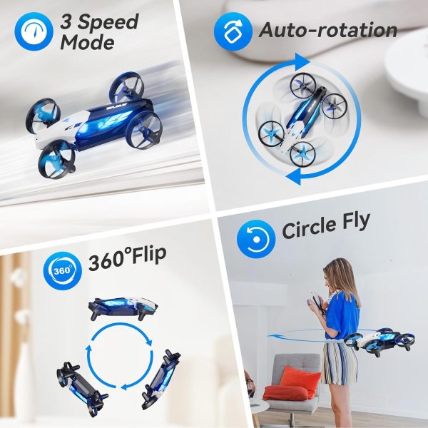 Drones for Kids 8-12 Mini Drone for Age 10-15 Boys Small Micro Indoor Nano RC Quadcopter,2-in-1 Remote Control Toy with 7+2Light Modes,5Flying Postures,Land Mode,Auto rotation,Circle Fly,Altitude Hold - Image 7