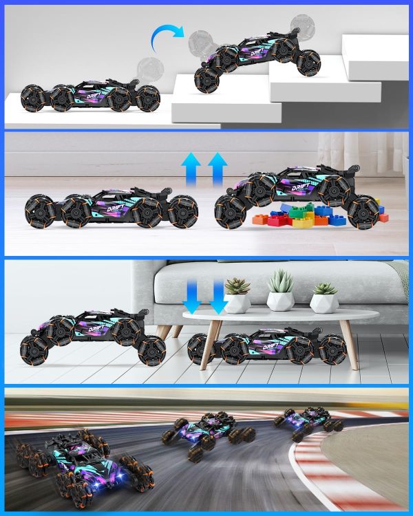 Minetom Gesture Sensing Stunt RC Cars, 8WD Remote Control Climbing Car Toys for Age 6-8, Transform Drift Off Road Vehicle Toy for Kids 9 10 11 12 Years Old Christmas Birthday Gifts for Boys & Girls - Image 6