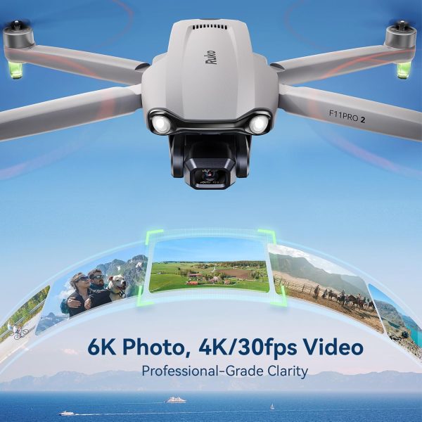 Ruko F11PRO 2 Drone with 6K Camera for Adults, 3-Axis Gimbal, 4K/30fps Video, 70-Min Flight Time with 2 Batteries, 10000ft FPV Transmission Professional Drone, Auto Return, Beginner Mode - Image 5