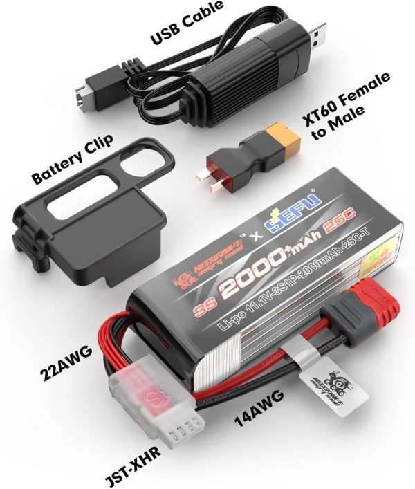 HYPER GO Angry Snail 3S2000 RC Car Upgrade Accessories 3S 11.1V 2000 mAh 25C LiPo Battery, Spare Parts RC Battery All 1/14, 1/16 Scale - Image 3