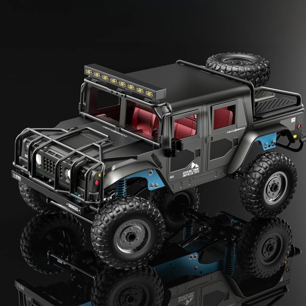 1:12 Scale All-Terrain Remote Control Car, 4WD RC Cars with 2.4 GHz, RC Climbing Truck, IPX4 Waterproof Off-Road Vehicle with Two Rechargeable Batteries, for Kids Teens Adults - Image 9