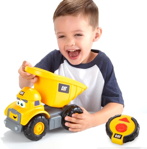 CAT Construction Toys, Junior Crew Lil' Movers Remote Control Truck, RC Car + Dump Truck, Working Headlights, with Child Friendly Controller - Image 7