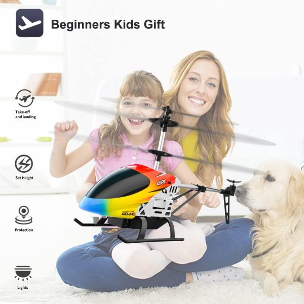 DRONEEYE M5 Remote Control Helicopter for Kids,Altitude Hold 2.4GHz RC Aircraft with Gyro for Beginner Hobby Toys,30 Min Play,Indoor Flying with 3.5 Channel,LED Light,High,Low Speed - Image 3