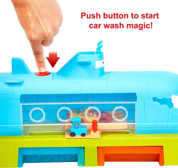 Mattel Disney and Pixar Cars Toys, Submarine Car Wash Playset with Color-Change Lightning McQueen Toy Car, Water Play - Image 7