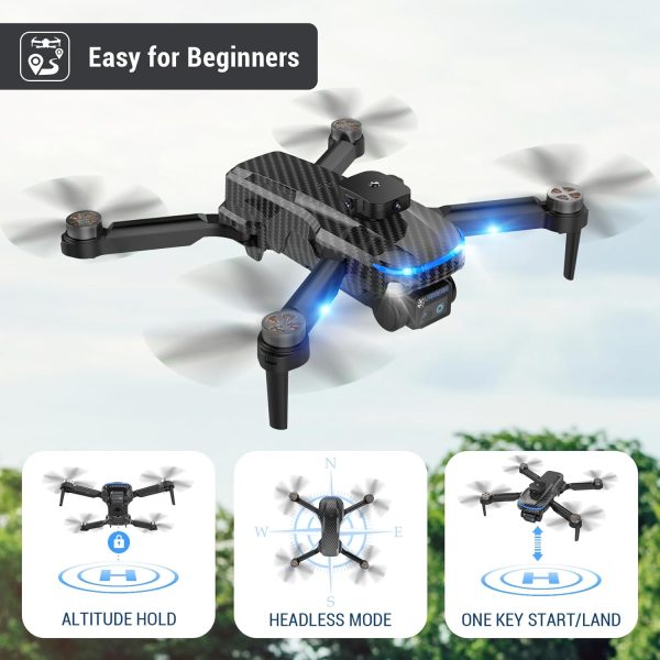 4K Drone for Kids Beginners,Emergency Stop,Headless Mode,Carrying Case,360 Flips,2 Batteries - Wireless Toys for Boys and Girls - Image 5