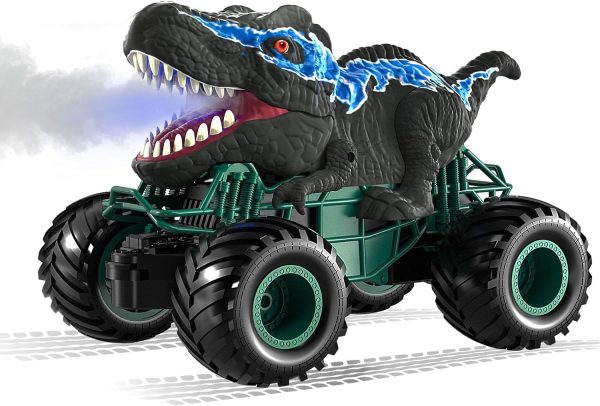 Bennol 2.4GHz Dinosaur Remote Control Car Toys for Kids Boys 4-7 5-7 8-12, RC Dinosaur Car Toys with Light, Sound, Spray, Indoor Outdoor Toys Gifts for 3 4 5 6 Year Old Boys, RC Car Toys for Boys - Image 9