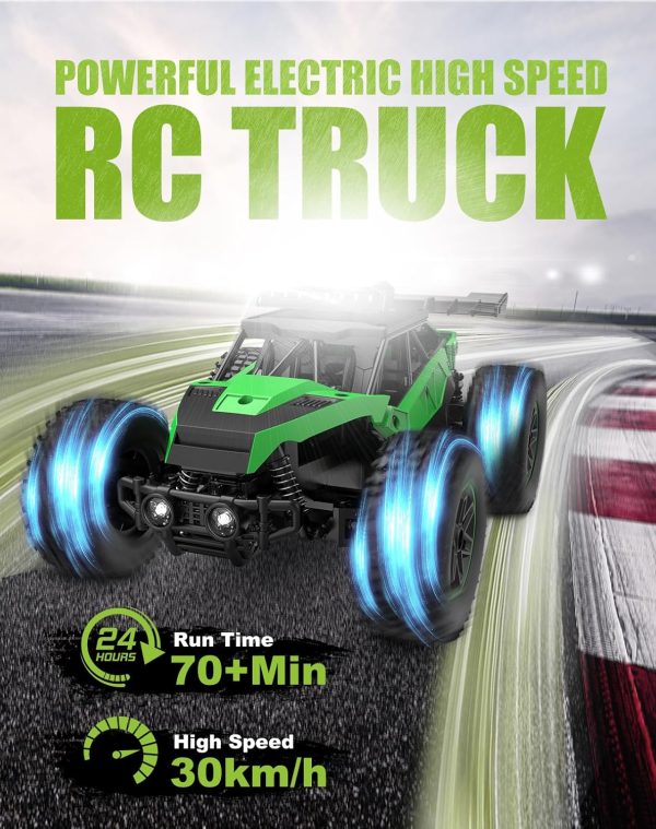 1:20 Scale Remote Control High Speed All Terrain Electric Toy Car, 30 Km/h, LED Headlights, Rechargeable Battery, Gift for Kids and Adults - Image 6