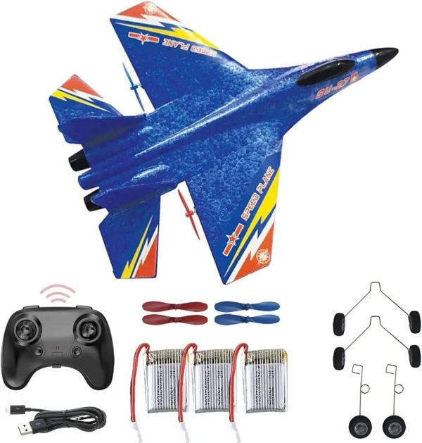 RC Plane 2.4Ghz Remote Control RTF Jet- 2 Channel Su-27 Anti-Fall Aircraft - Easy to Fly Glider with Gyro Stabilization Suitable for Beginners Kids & Adults - Image 2