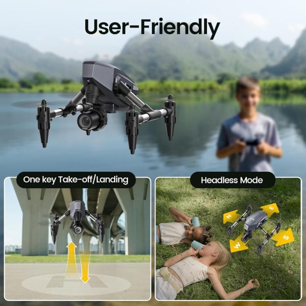 Drone with Camera for Kids 1080P, WeFone WF10 Mini FPV Drones Remote Control Quadcopter for Beginners Adults with 3 Batteries, Optical Flow Positioning, 3D Flip, One Key Start, Toys Gifts for Boys - Image 5