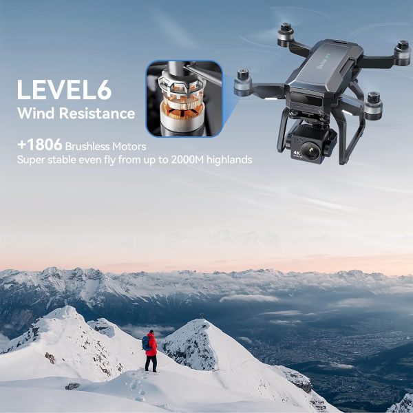 Bwine F7 GPS Drones with Camera for Adults 4K Night Vision, 3-Aix Gimbal, 2Mile Long Range, 75Mins Flight Time Professional Drone with 3 Battery, Auto Return+Follow Me+Fly Around+Beginner Mode for Kid - Image 8